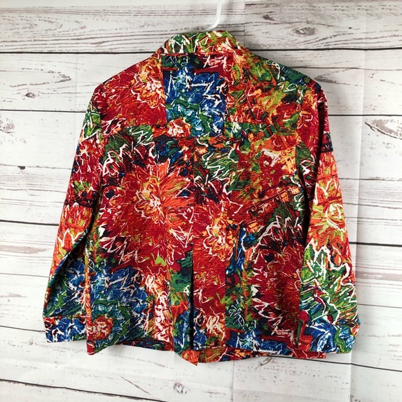 Chico’s multicolor size 1 bright colors 3/4 sleeve - Picture 8 of 8